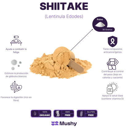 SHIITAKE 100% PURO (Lentinula edodes)